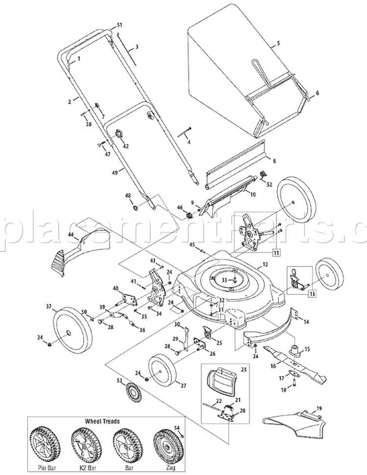 Page A Diagram and Parts List for 11A-549Q755 2008 Yard Man Lawn Mower